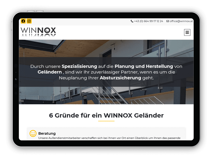 Website erstellt